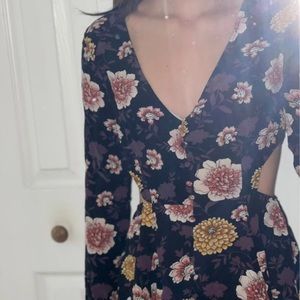 Forever21 floral dress with cutouts